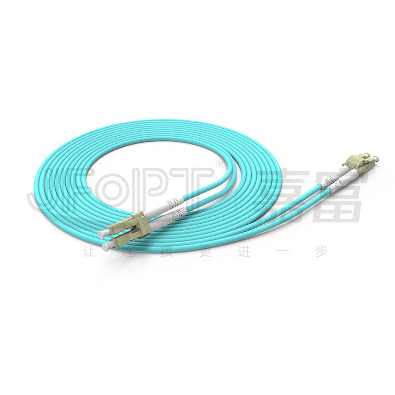 Acqua mista a fibra ottica duplex del cavo di toppa di LC-LC 50/125 3.0mm di LSZH
