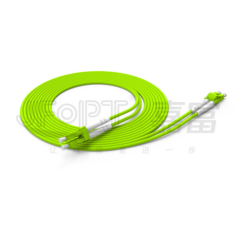 Acqua mista a fibra ottica duplex del cavo di toppa di LC-LC 50/125 3.0mm di LSZH
