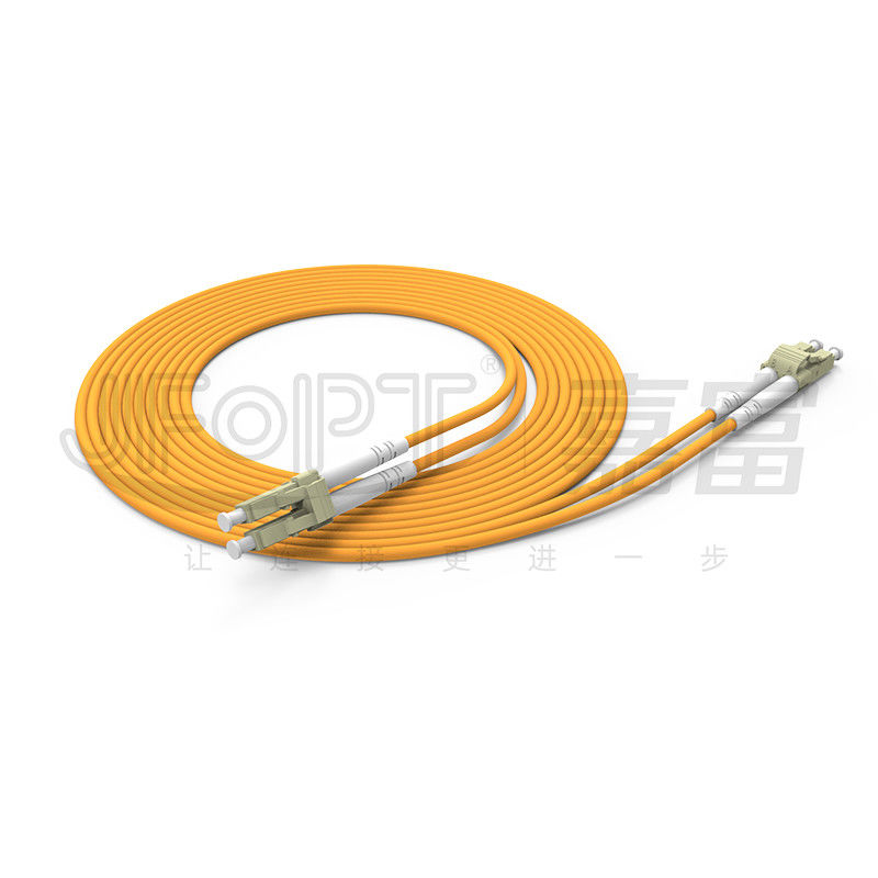 Acqua mista a fibra ottica duplex del cavo di toppa di LC-LC 50/125 3.0mm di LSZH