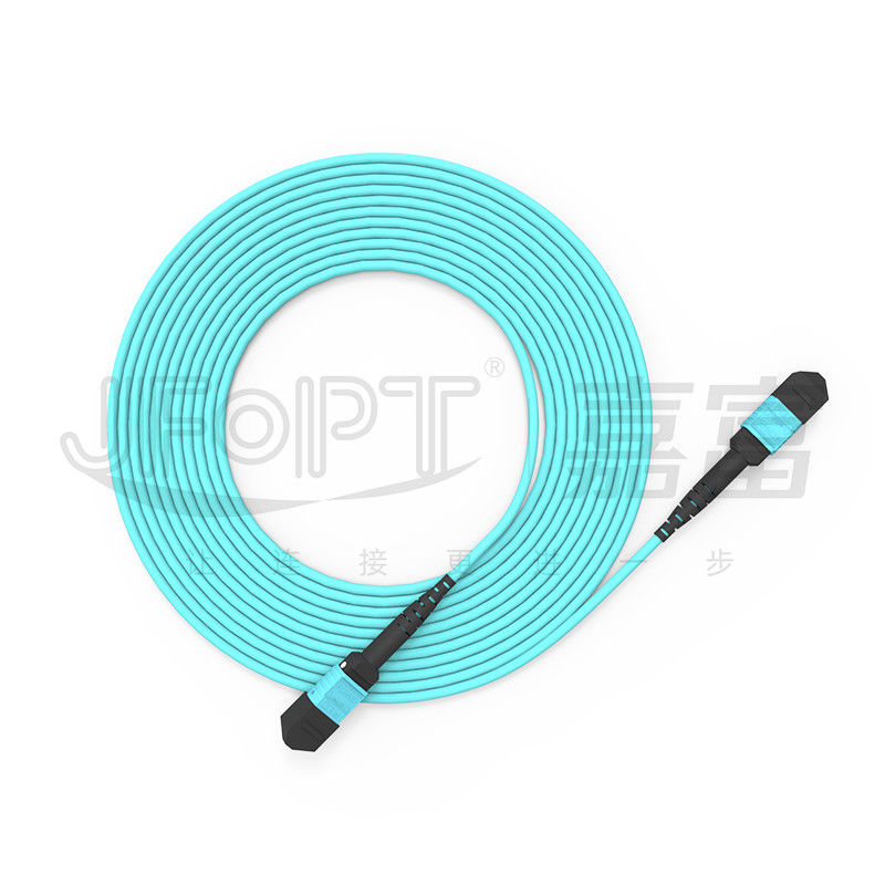 saltatore OM3 OM4 OM5 della fibra dei centri del cavo di toppa dell'acqua MTP di 3.0mm LSZH 16 misto