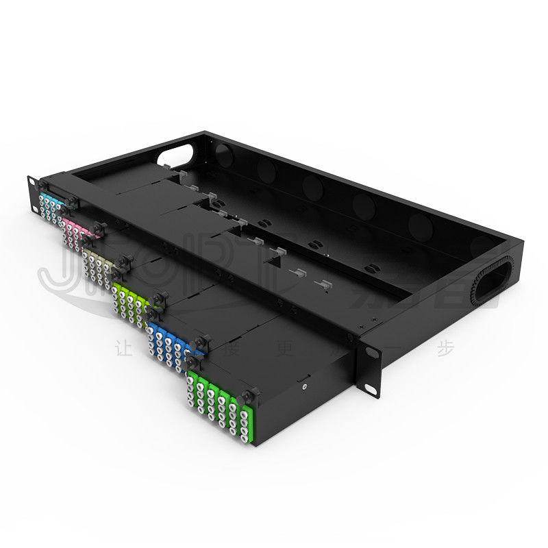 Centri a 19 pollici standard del quadro d'interconnessione di fibra 1U i 144 con le cassette di 6PCS MPO-LC 24F MPO