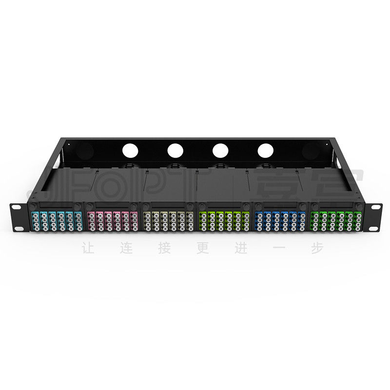 Centri a 19 pollici standard del quadro d'interconnessione di fibra 1U i 144 con le cassette di 6PCS MPO-LC 24F MPO