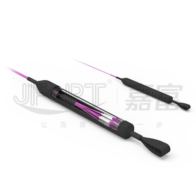 Mini Cable 12 svuota il cavo a fibre ottiche pre terminato con il ramo misto della viola OM4 0.5m dei connettori di LC UPC