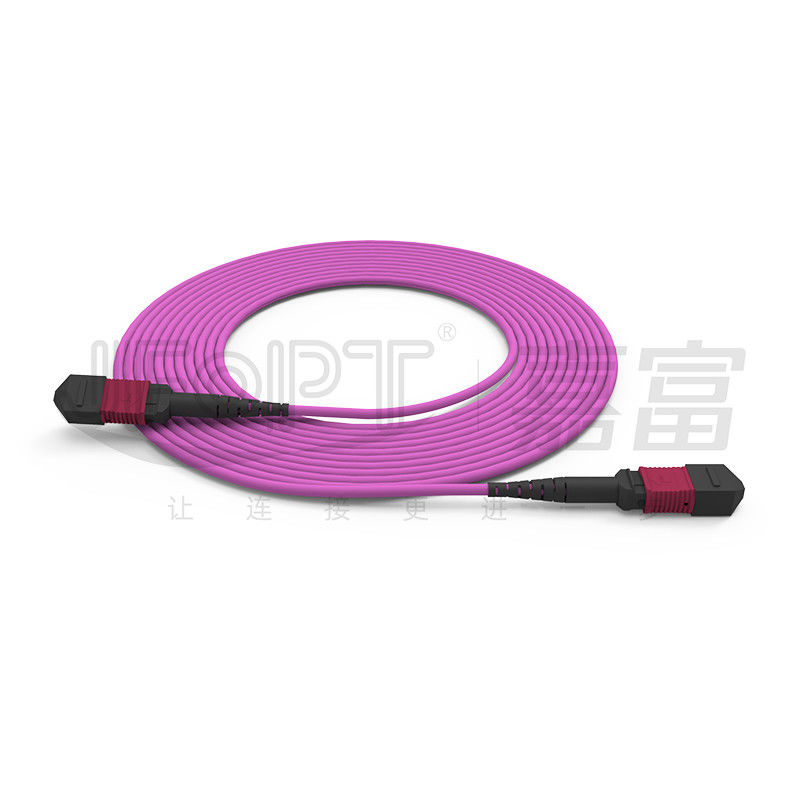Il singolo tronco della metropolitana di MPO-MPO cabla i 12 centri 2.0mm OM3 OM4 Violet Fiber Cable
