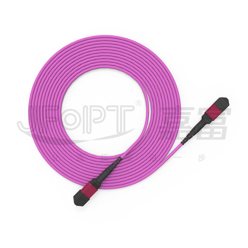 Il singolo tronco della metropolitana di MPO-MPO cabla i 12 centri 2.0mm OM3 OM4 Violet Fiber Cable