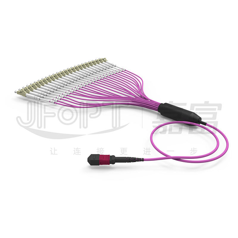 il ramo MTP di 2.0mm LC rattoppa il cavo MTP-LC 24 svuota il cavo di toppa della fibra OM4 di 3.0mm