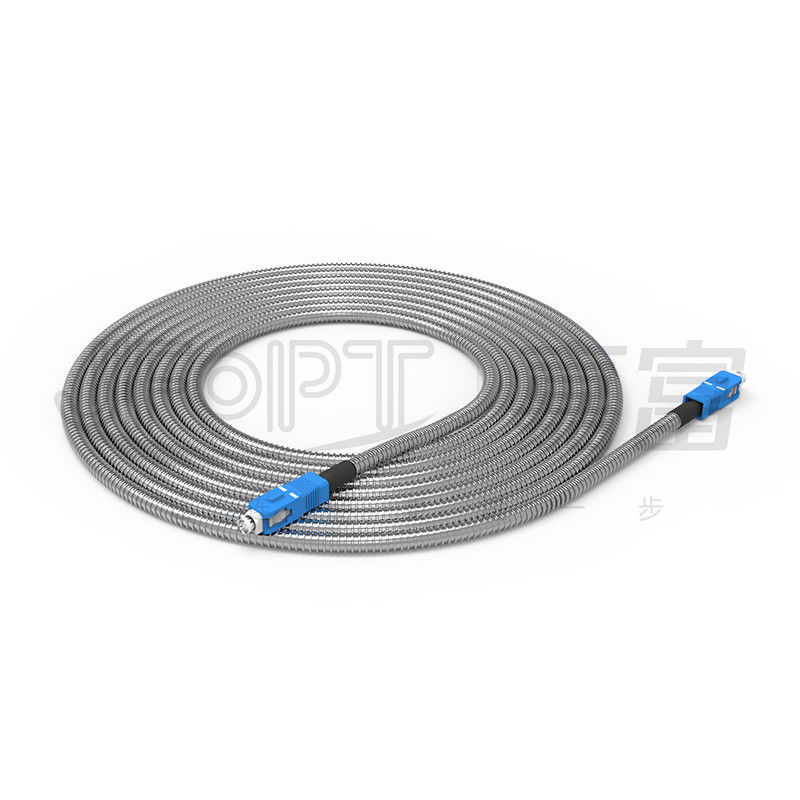 Cavo di toppa corazzato a spirale esterno del cavo a fibre ottiche corazzato dell'interno 6.0mm resistente alla compressione