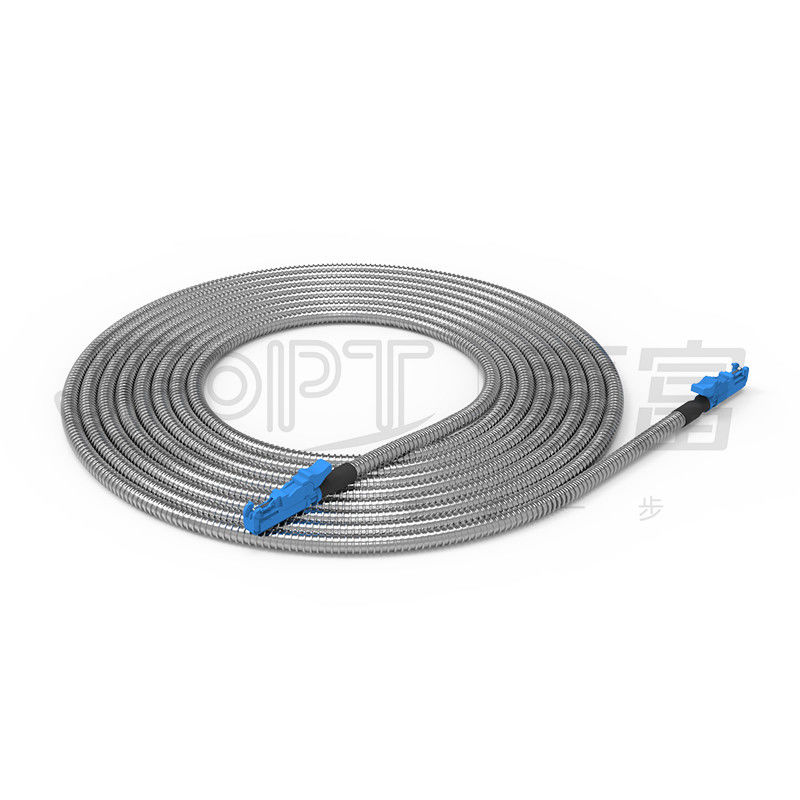 Cavo di toppa corazzato a spirale esterno del cavo a fibre ottiche corazzato dell'interno 6.0mm resistente alla compressione
