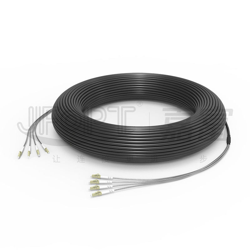 Cavo tattico di Ofc delle singole fibre tattiche corazzate del cavo a fibre ottiche 2-4 personalizzabile