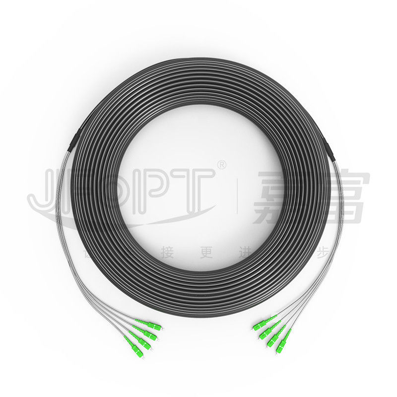 Cavo tattico di Ofc delle singole fibre tattiche corazzate del cavo a fibre ottiche 2-4 personalizzabile