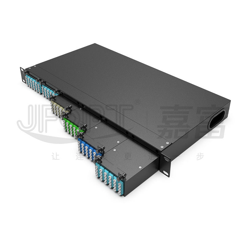 Le cassette del quadro d'interconnessione di fibra del supporto di scaffale 6pcs MPO con i centri 1pc 24 o 2pcs 12 svuota il cavo di MPO-LC