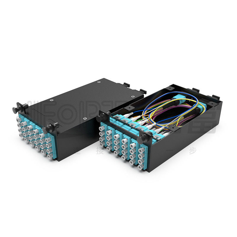 Le cassette del quadro d'interconnessione di fibra del supporto di scaffale 6pcs MPO con i centri 1pc 24 o 2pcs 12 svuota il cavo di MPO-LC