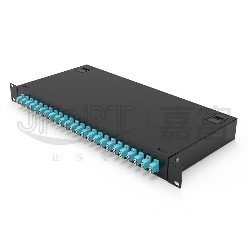 il quadro d'interconnessione del supporto di scaffale del porto del quadro d'interconnessione di 1U ToolLess 24 LC collega 48 fibre in duplex