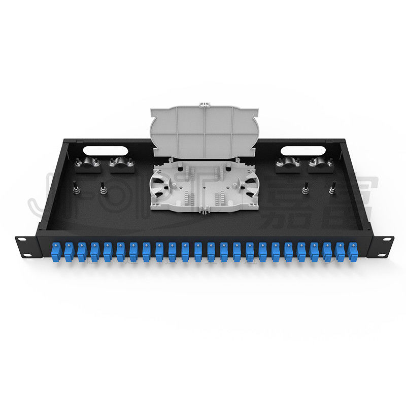 il quadro d'interconnessione del supporto di scaffale del porto del quadro d'interconnessione di 1U ToolLess 24 LC collega 48 fibre in duplex