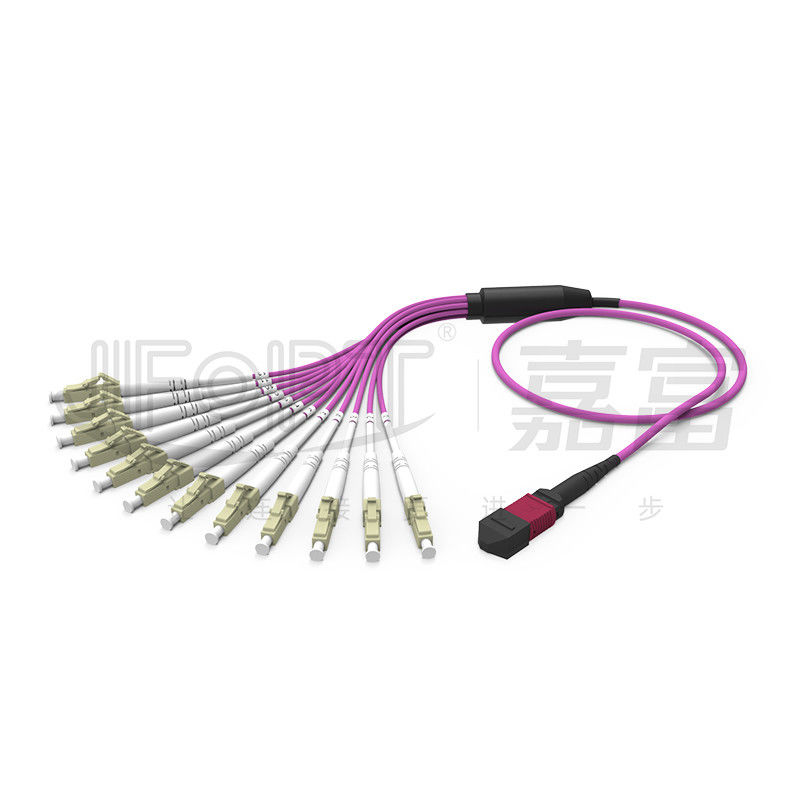 Mini MPO cavo di toppa della fibra del ramo MPO del cavo 2.0mm di sblocco di MPO-LC 3,0