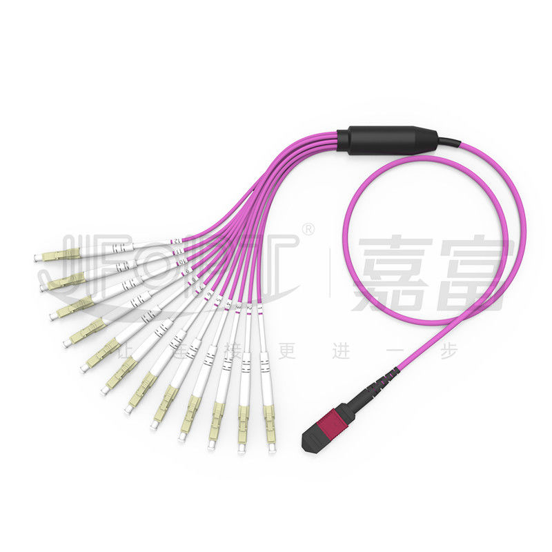 Mini MPO cavo di toppa della fibra del ramo MPO del cavo 2.0mm di sblocco di MPO-LC 3,0