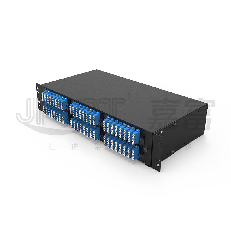2U che fa scorrere il vassoio d'impionbatura di fusione ultra sottile delle fibre di LC QX 196 del quadro d'interconnessione di fibra del supporto di scaffale