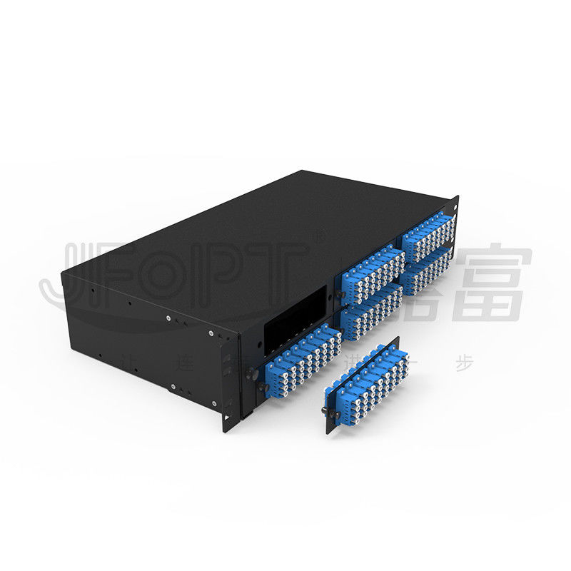 2U che fa scorrere il vassoio d'impionbatura di fusione ultra sottile delle fibre di LC QX 196 del quadro d'interconnessione di fibra del supporto di scaffale