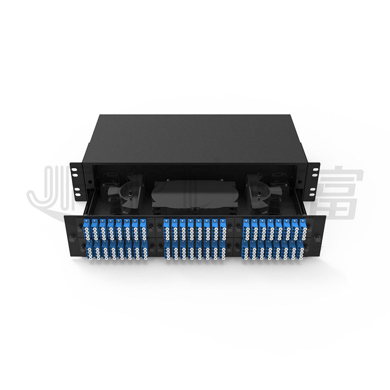 2U che fa scorrere il vassoio d'impionbatura di fusione ultra sottile delle fibre di LC QX 196 del quadro d'interconnessione di fibra del supporto di scaffale