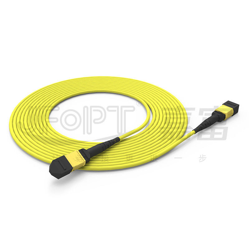 12-core MPO Trunk Cable Patch Cord Single-Mode G657A1/G657A2 3.0 LSZH Inversione della polarità A/B