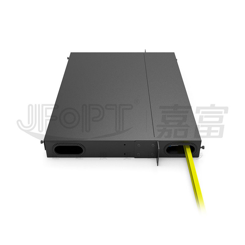 19 pollici 1U 96 Core 4 pezzi Modulo Box MPO Patch Panel ODF con Sequenza di fili standard predefinita LC Metal Rack montato