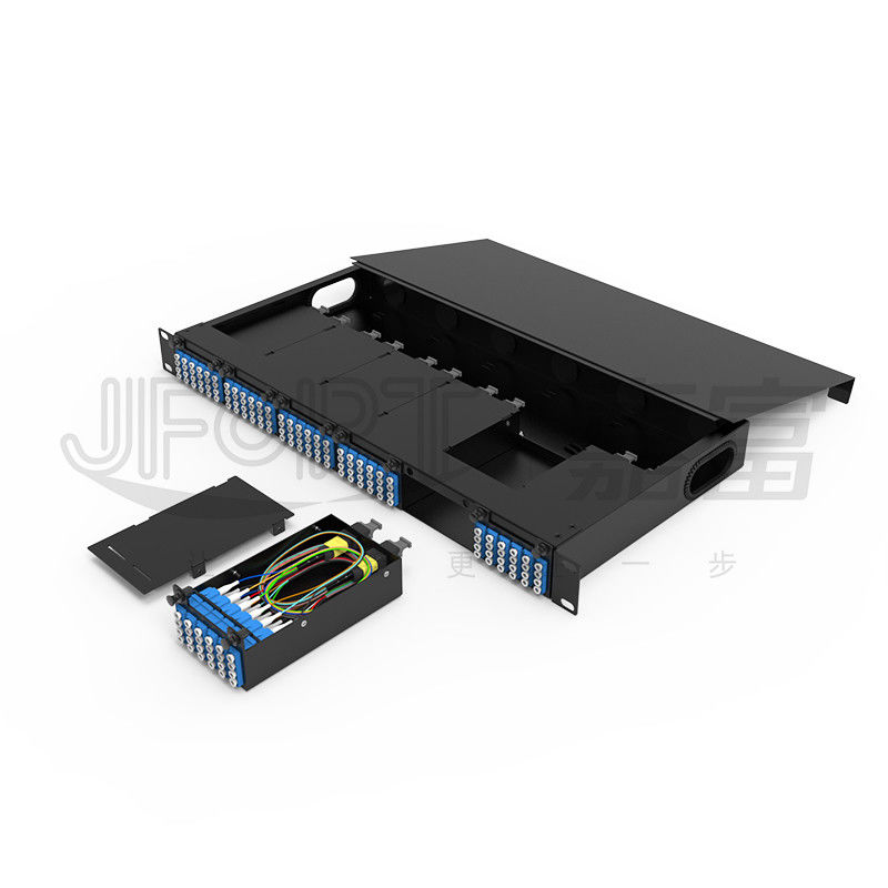 1U MPO-LC G657A1 144 Core Density High Density Junction Box Con LC Adapter Chassis in acciaio laminato a freddo