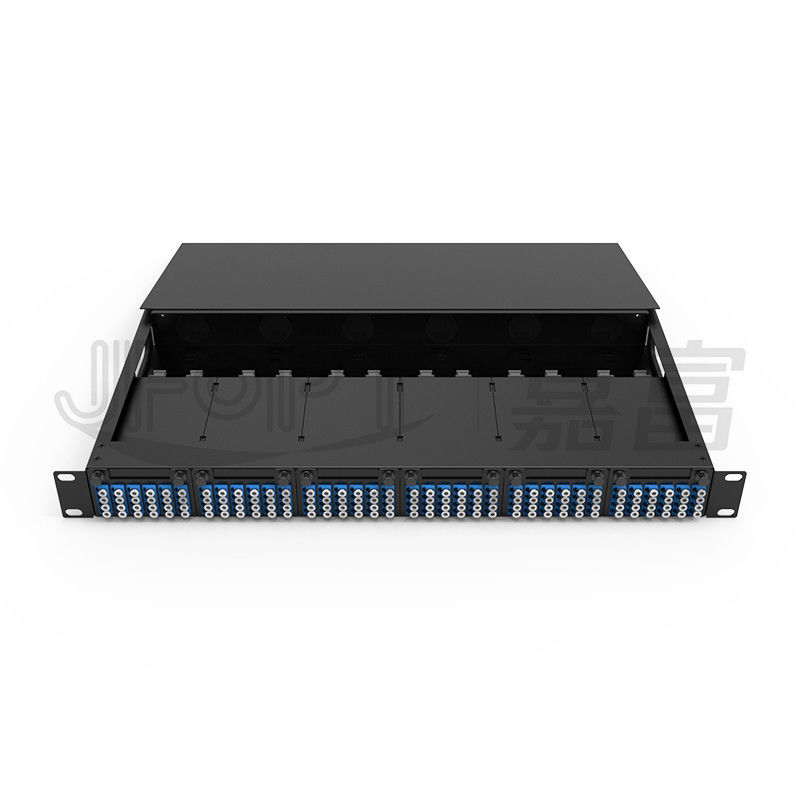 1U MPO-LC G657A1 144 Core Density High Density Junction Box Con LC Adapter Chassis in acciaio laminato a freddo