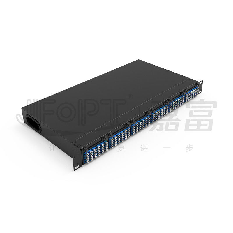 1U MPO-LC G657A1 144 Core Density High Density Junction Box Con LC Adapter Chassis in acciaio laminato a freddo