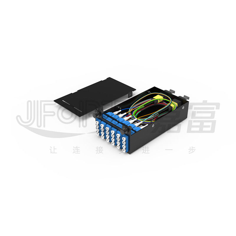 1U MPO-LC G657A1 144 Core Density High Density Junction Box Con LC Adapter Chassis in acciaio laminato a freddo