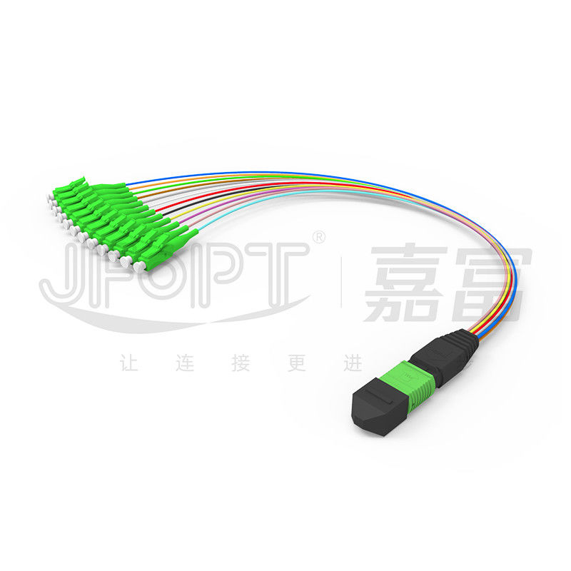 MPO-LC 0.9mm 12Cores Breakout Cable Lunghezza personalizzata SM G657a1 Fibra Multi Fibra Modulo scatola adattatore Patch Cord