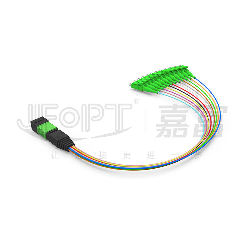 MPO-LC 0.9mm 12Cores Breakout Cable Lunghezza personalizzata SM G657a1 Fibra Multi Fibra Modulo scatola adattatore Patch Cord