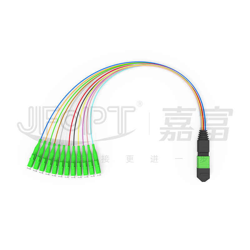 MPO-LC 0.9mm 12Cores Breakout Cable Lunghezza personalizzata SM G657a1 Fibra Multi Fibra Modulo scatola adattatore Patch Cord