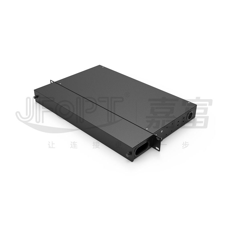Pannello di patch in fibra di acciaio laminato a freddo 24 fibre di capacità 19 pollici montato su un rack con 12/24 piatti SC/LC/FC/ST ODF fisso
